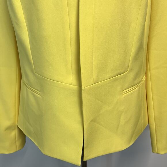 Evan Picone Black Label Women's Blazer Jacket Size 16 Canary Yellow Professional - Picture 5 of 9